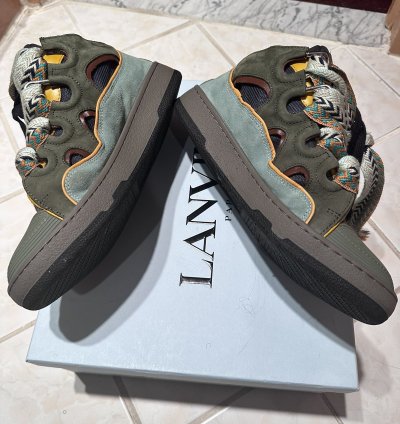 Lanvin Green Curb Sneakers