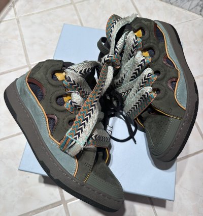 Lanvin Green Curb Sneakers
