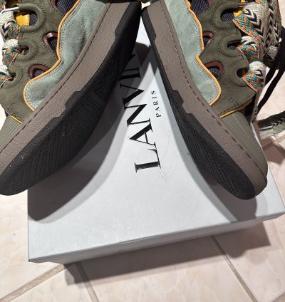 Lanvin Green Curb Sneakers