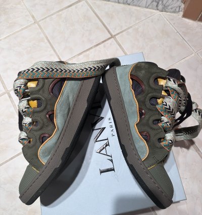 Lanvin Green Curb Sneakers