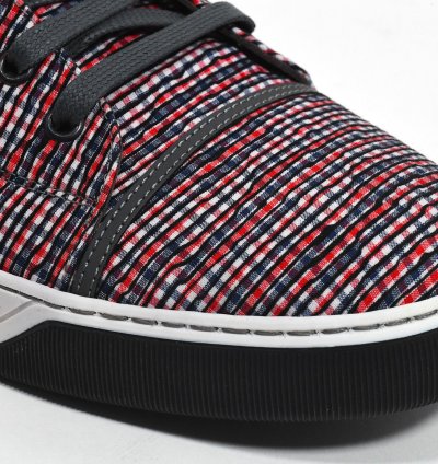 Lanvin Grey High Top Cloth Sneakers