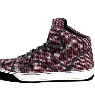 Lanvin Grey High Top Cloth Sneakers