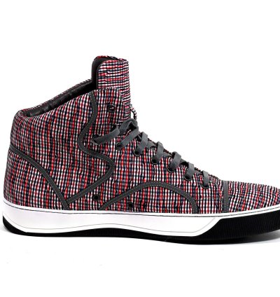 Lanvin Grey High Top Cloth Sneakers