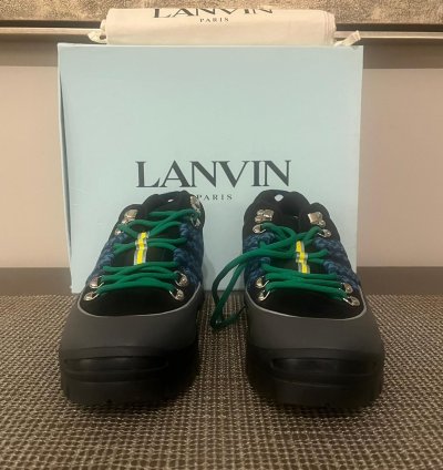 Lanvin Hiking Boots In Black Dark Grey