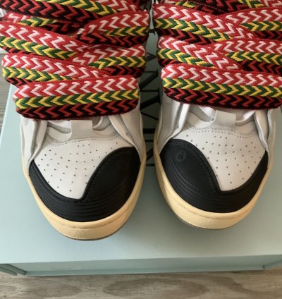 Lanvin Leather Curb Mule Sneaker White Size 46 13 New