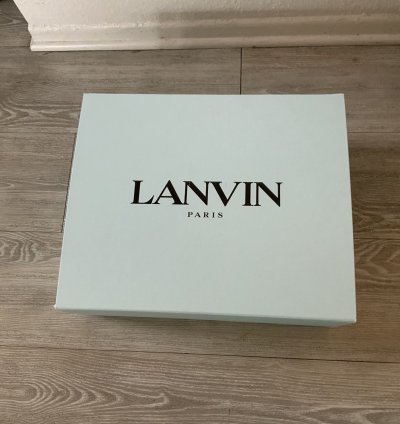 Lanvin Leather Curb Mule Sneaker White Size 46 13 New