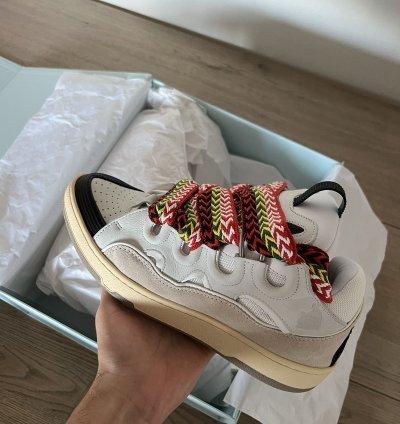 Lanvin Leather Curb Sneakers