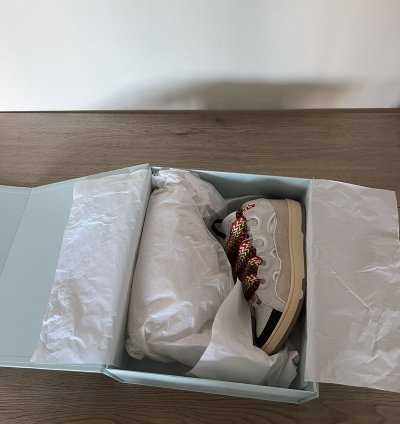 Lanvin Leather Curb Sneakers