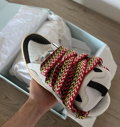 Lanvin Leather Curb Sneakers