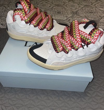 Lanvin Leather Curb White Ivory
