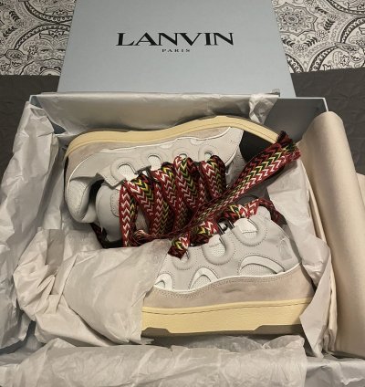 Lanvin Leather Curb White Ivory