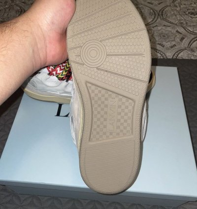 Lanvin Leather Curb White Ivory