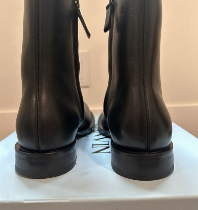Lanvin Medley Side Zip Black Leather Boots