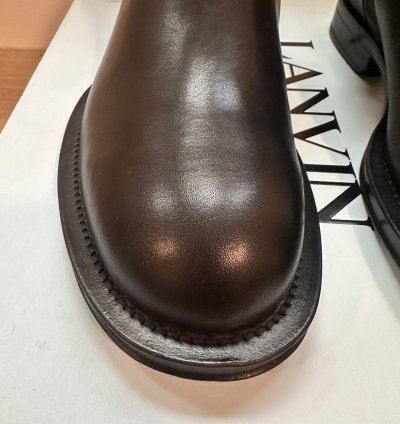 Lanvin Medley Side Zip Black Leather Boots