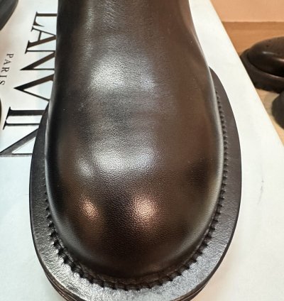 Lanvin Medley Side Zip Black Leather Boots