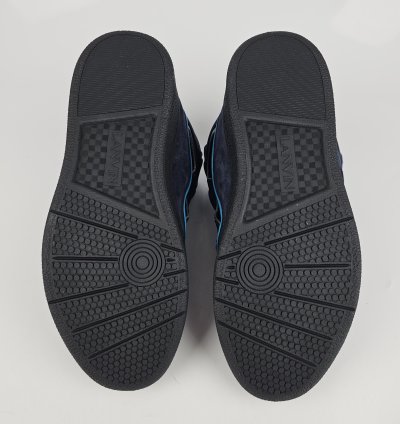 Lanvin Men Curb Navy And Blue Sneakers New Ss23