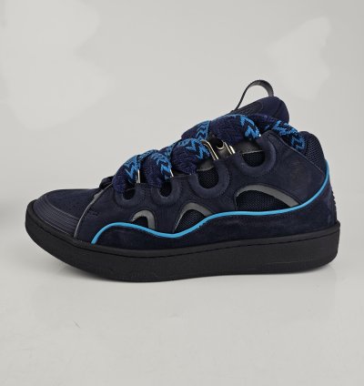 Lanvin Men Curb Navy And Blue Sneakers New Ss23