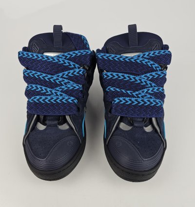 Lanvin Men Curb Navy And Blue Sneakers New Ss23