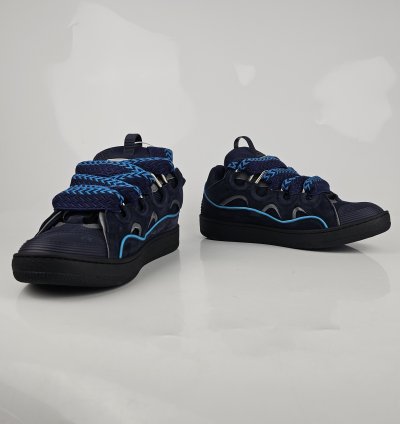 Lanvin Men Curb Navy And Blue Sneakers New Ss23