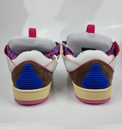 Lanvin Men Curb White And Purple Sneakers New