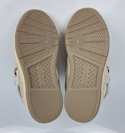 Lanvin Men Curb White Sneakers New