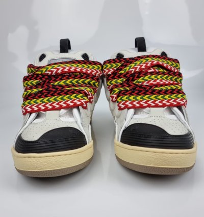 Lanvin Men Curb White Sneakers New