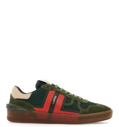 Lanvin Mesh And Leather Clay Sneakers With For Men Size Eu 44