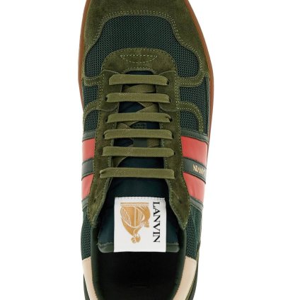 Lanvin Mesh And Leather Clay Sneakers With For Men Size Eu 44