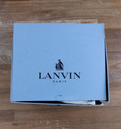 Lanvin Paris Brown Gold Peep Toe Leather Stiletto Pumps 38