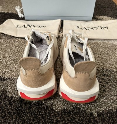 Lanvin Paris Bumper Bumpr Mens Beige Sneakers Eu 42 Us 9 Nib