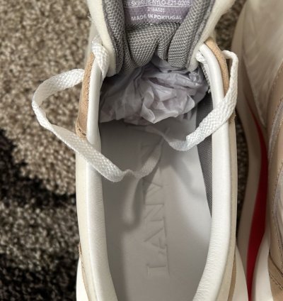 Lanvin Paris Bumper Bumpr Mens Beige Sneakers Eu 42 Us 9 Nib