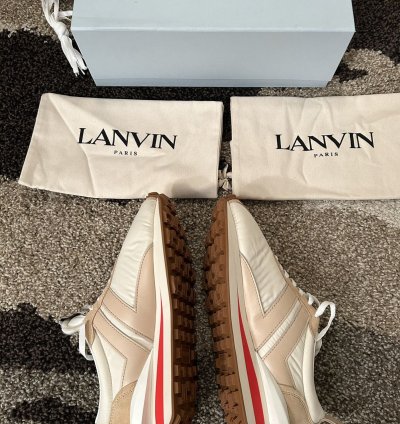 Lanvin Paris Bumper Bumpr Mens Beige Sneakers Eu 42 Us 9 Nib