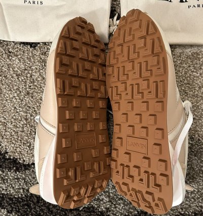 Lanvin Paris Bumper Bumpr Mens Beige Sneakers Eu 42 Us 9 Nib