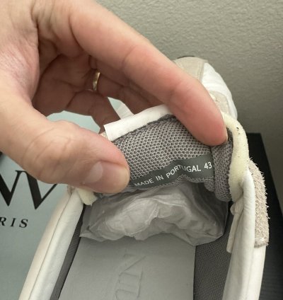 Lanvin Paris White Nylon Bumper Sneaker