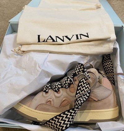 Lanvin Rose Pale Skate Sneakers