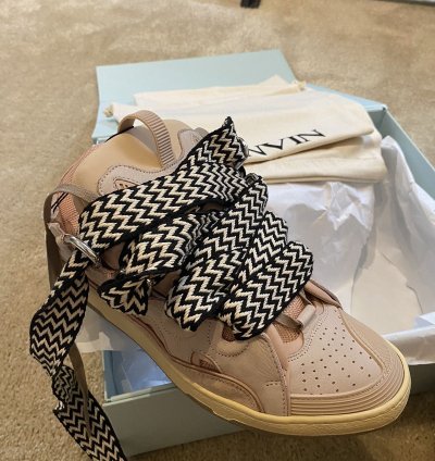 Lanvin Rose Pale Skate Sneakers