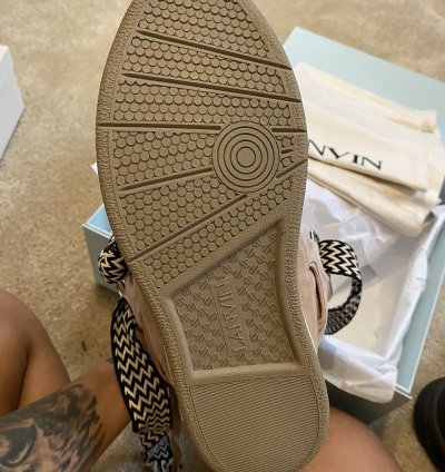 Lanvin Rose Pale Skate Sneakers