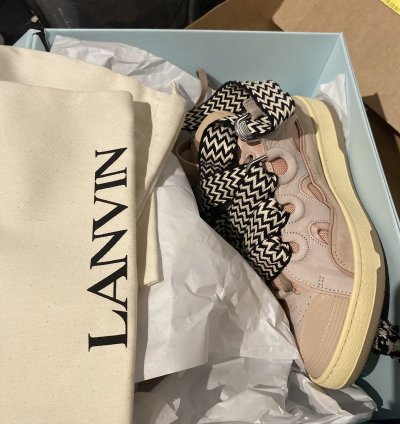 Lanvin Rose Pale Skate Sneakers