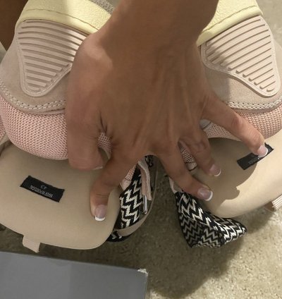 Lanvin Rose Pale Skate Sneakers