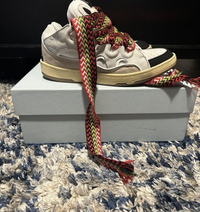 Lanvin White Curb Sneakers