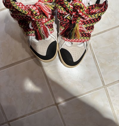 Lanvin White Curb Sneakers