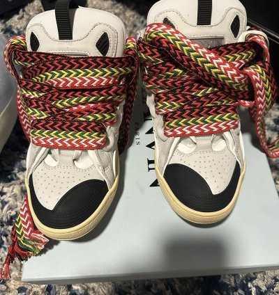 Lanvin White Curb Sneakers