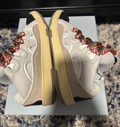Lanvin White Curb Sneakers