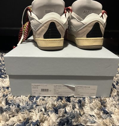 Lanvin White Curb Sneakers