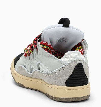 Lanvin White Leather Curb Sneakers