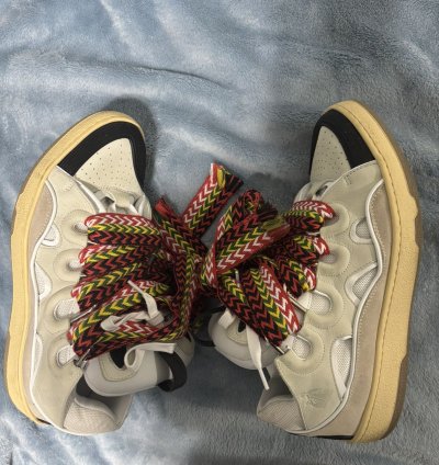 Lanvin Whte Curb Sneakers