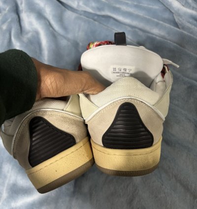 Lanvin Whte Curb Sneakers