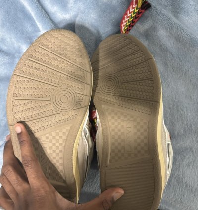 Lanvin Whte Curb Sneakers