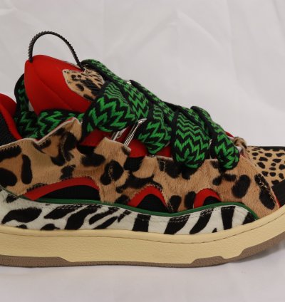 Men Lanvin Multi-color Multi-print Curb Sneakers