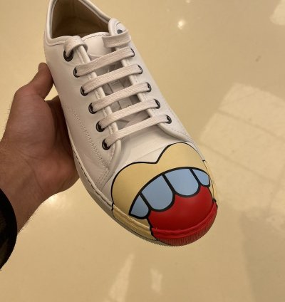 Mouth Tongue Sneakers In White